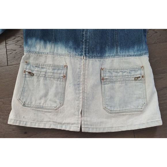 Levis Strauss &Co. 1970s Vintage Chore Jacket- Orange Tab-Bleach Dipped-Large - Picture 2 of 16